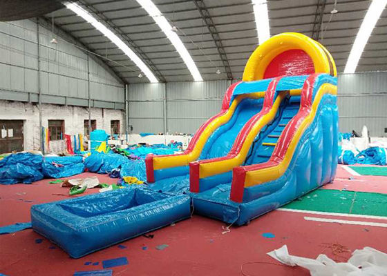 Strong Blow Up Bouncy Water Slide , Bouncy Castle Slide Pool Wind - Resistant