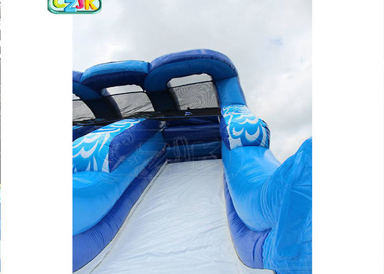 Professional Inflatable Double Water Slide With Splash Pool Three Year Warranty