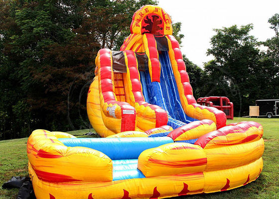 Outdoor Giant Inflatable Slide Moonwalk Water Slide For Amusement Park