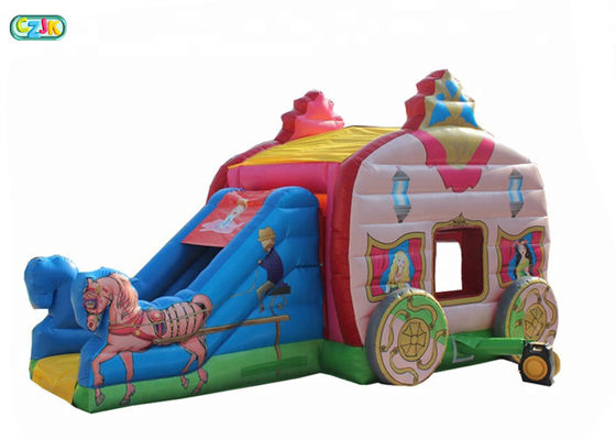 Commercial Princess Carriage Inflatable Combo Jumping Bouncer House