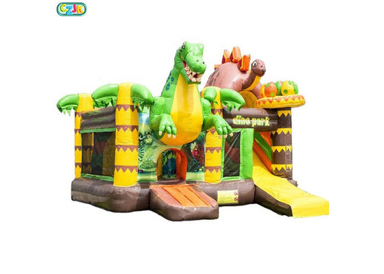 Dinosaur Pattern Inflatable Bounce House Combo Soft High Performance