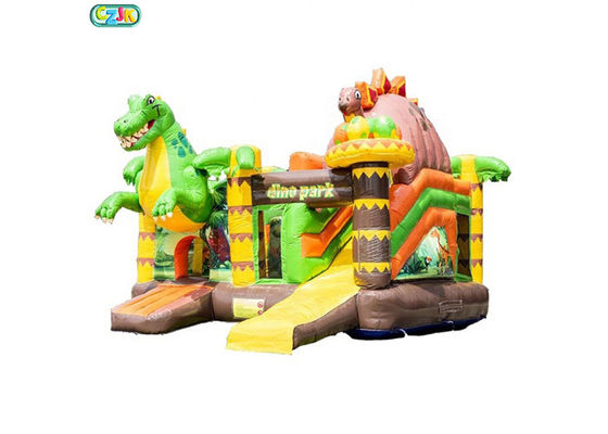 Dinosaur Pattern Inflatable Bounce House Combo Soft High Performance