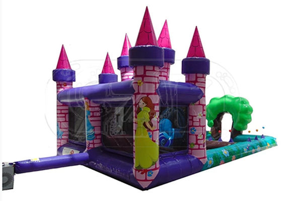 Commercial Inflatable Bounce House Combo Princess Castle Play Zone Customized Size